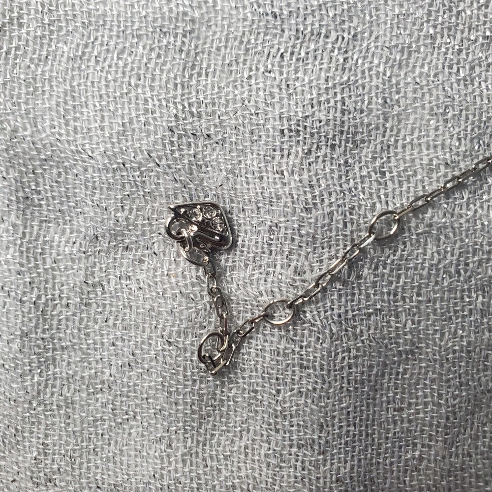 Swarovski Crystal Nocturne Long‎ Green Blue Clear Stones Silver Tone Swan Logo - Picture 8 of 11